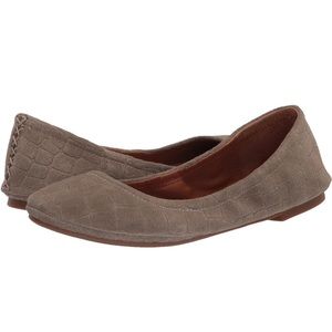 Lucky Brand Crocodile Patterned Brown Flats